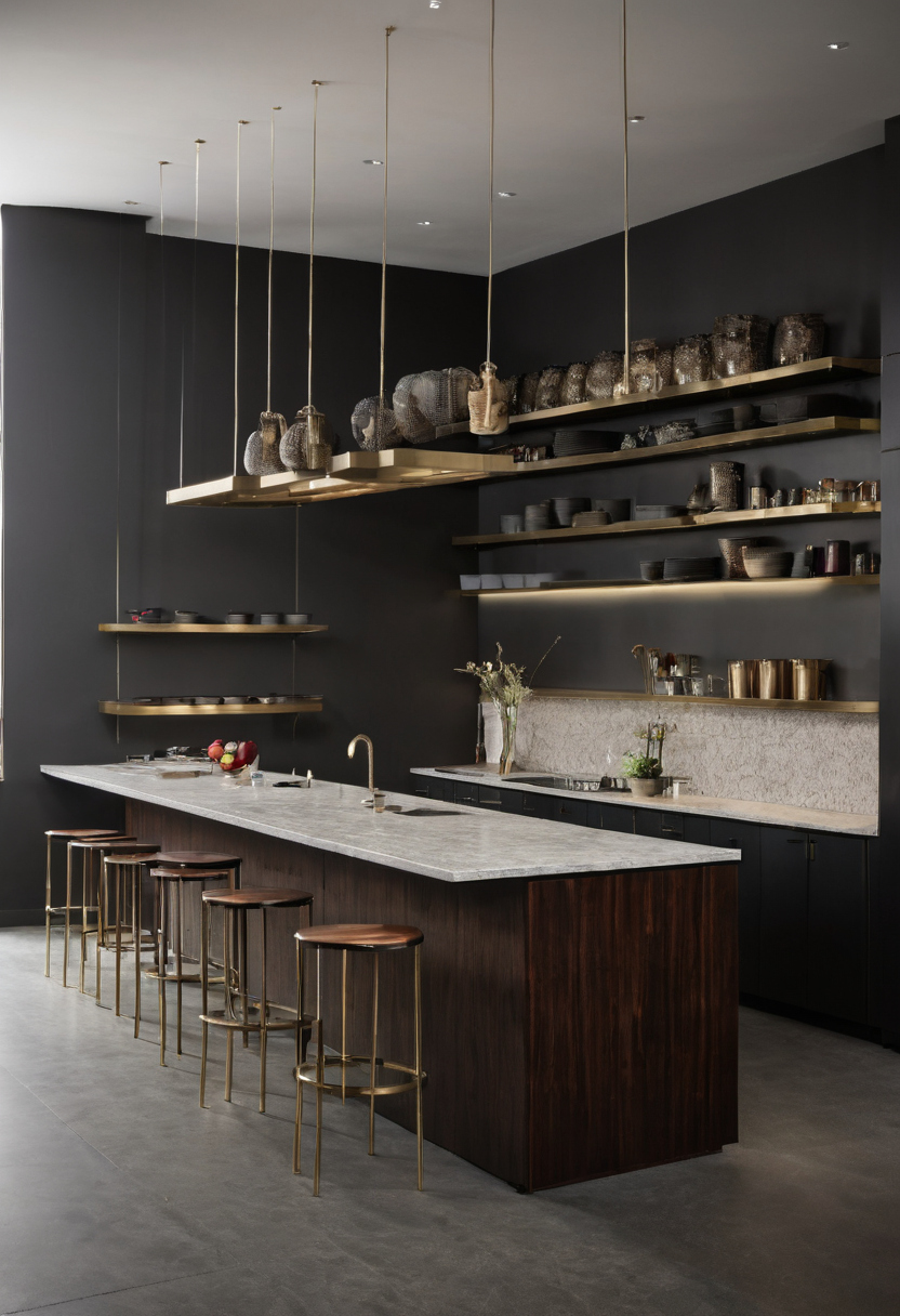 A stainless worktable is safe only when its verified capacity matches the cafe equipment load shown in a luxury residential interior