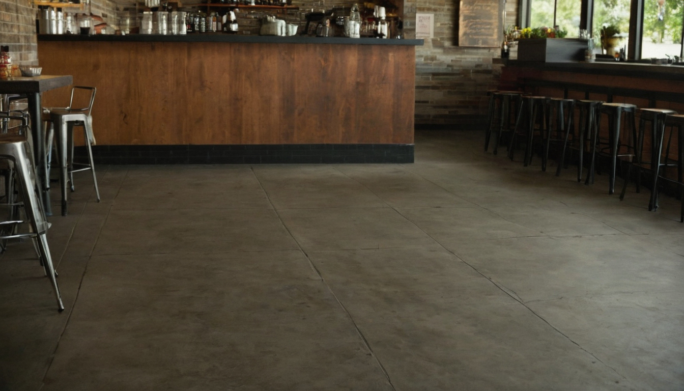 What does the FDA Food Code require for floors behind a commercial coffee bar