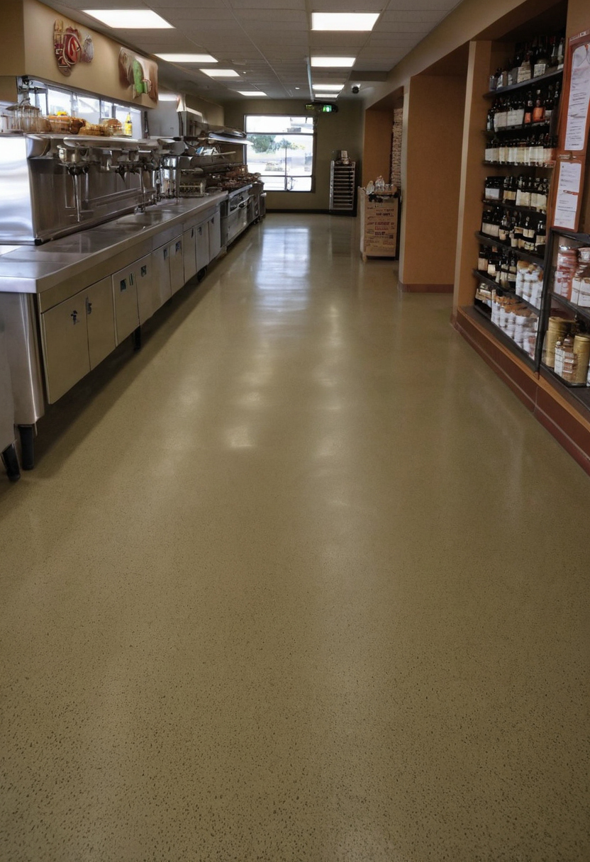 Is sealed concrete suitable for wet zones behind espresso machines