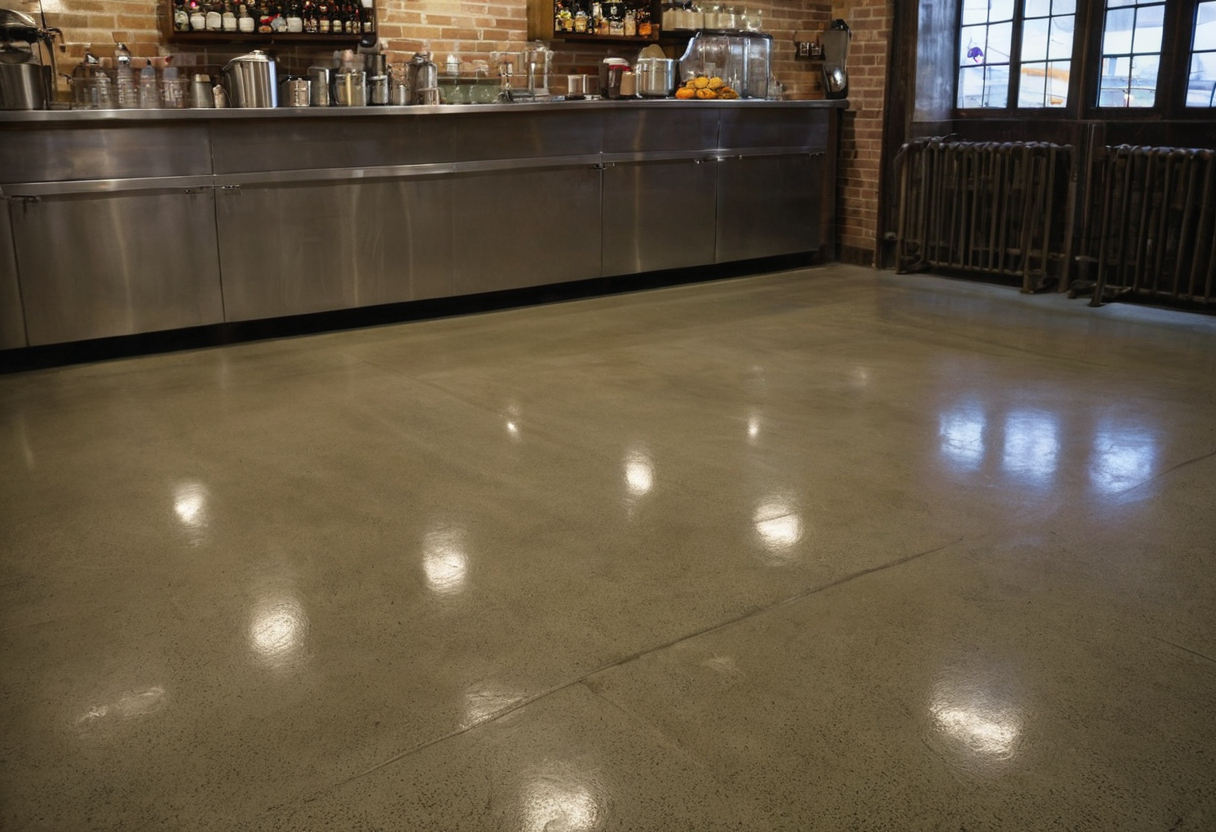Sealed concrete vs. sheet vinyl: installed cost comparison for small cafes